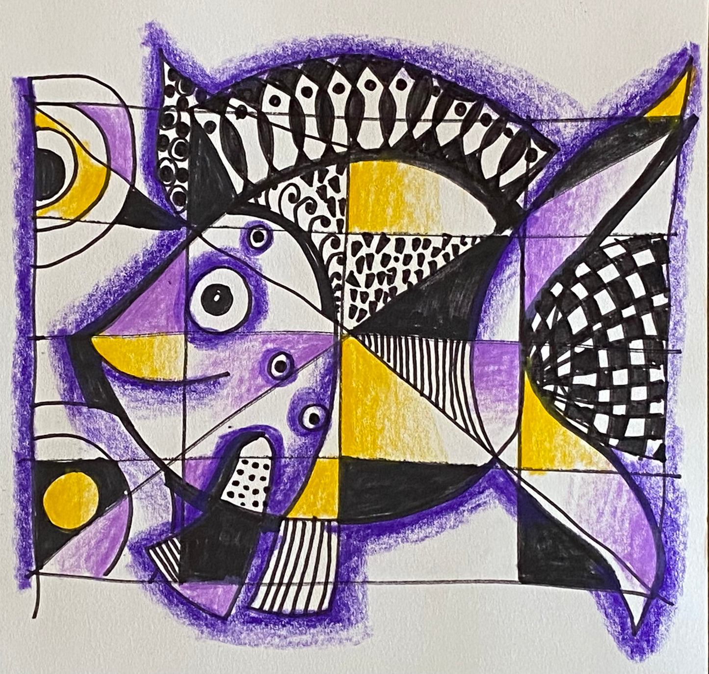 Modularer Fisch. Abstraktion
