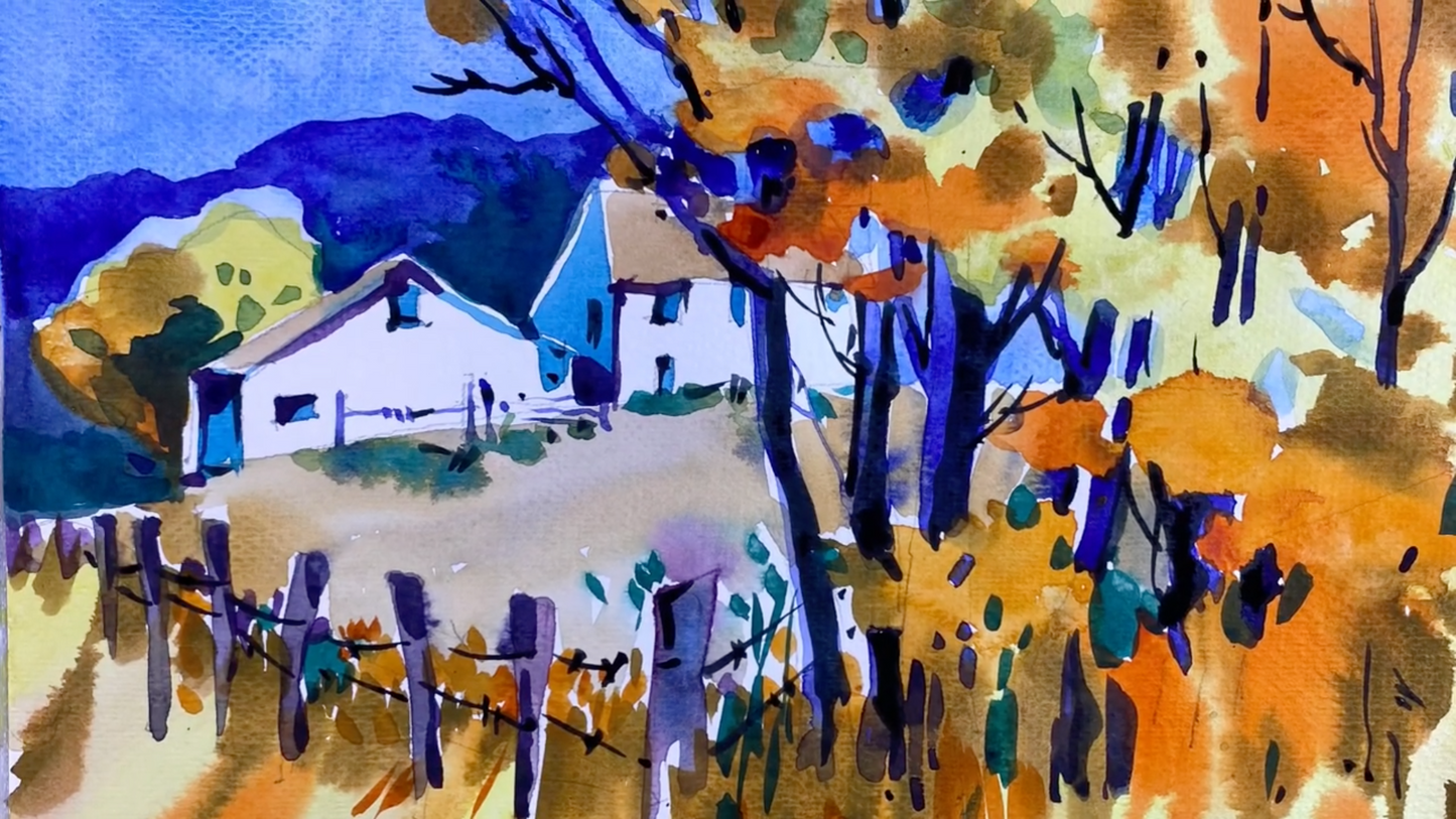 Aquarell-Profi-Stufe II. Marathon von 20 Lektionen