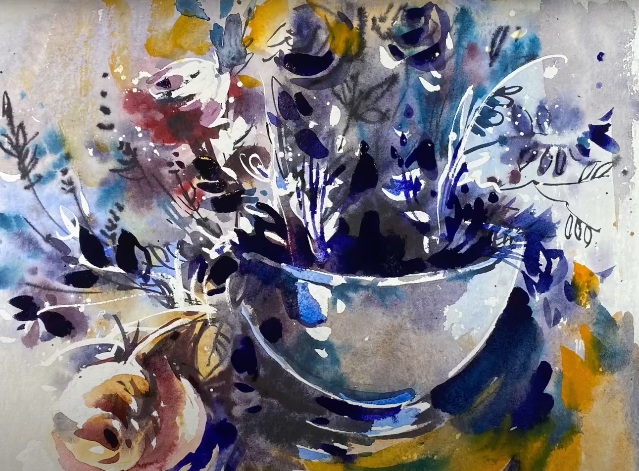 Aquarell-Profi-Stufe II. Marathon von 20 Lektionen