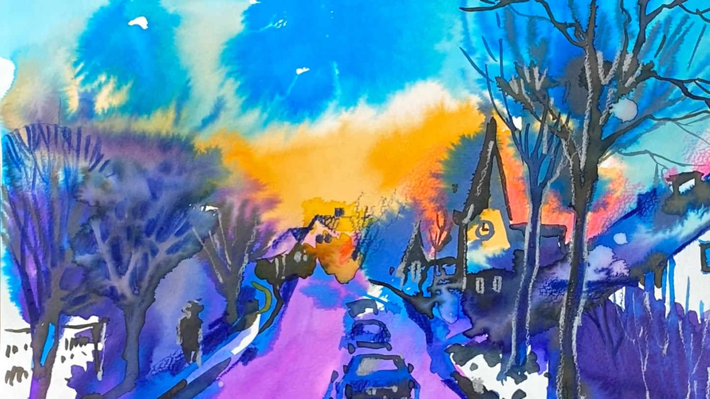 Aquarell-Profi-Stufe II. Marathon von 20 Lektionen