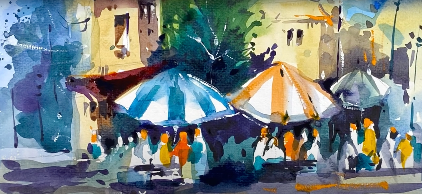 Aquarell-Profi-Stufe II. Marathon von 20 Lektionen