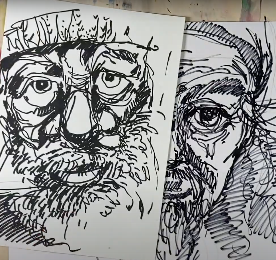 Freies Linienporträt
