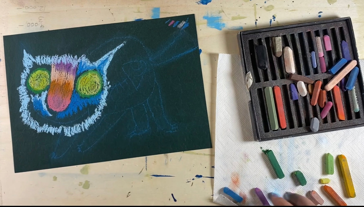 Sehr blaue Katze. weiches Pastell