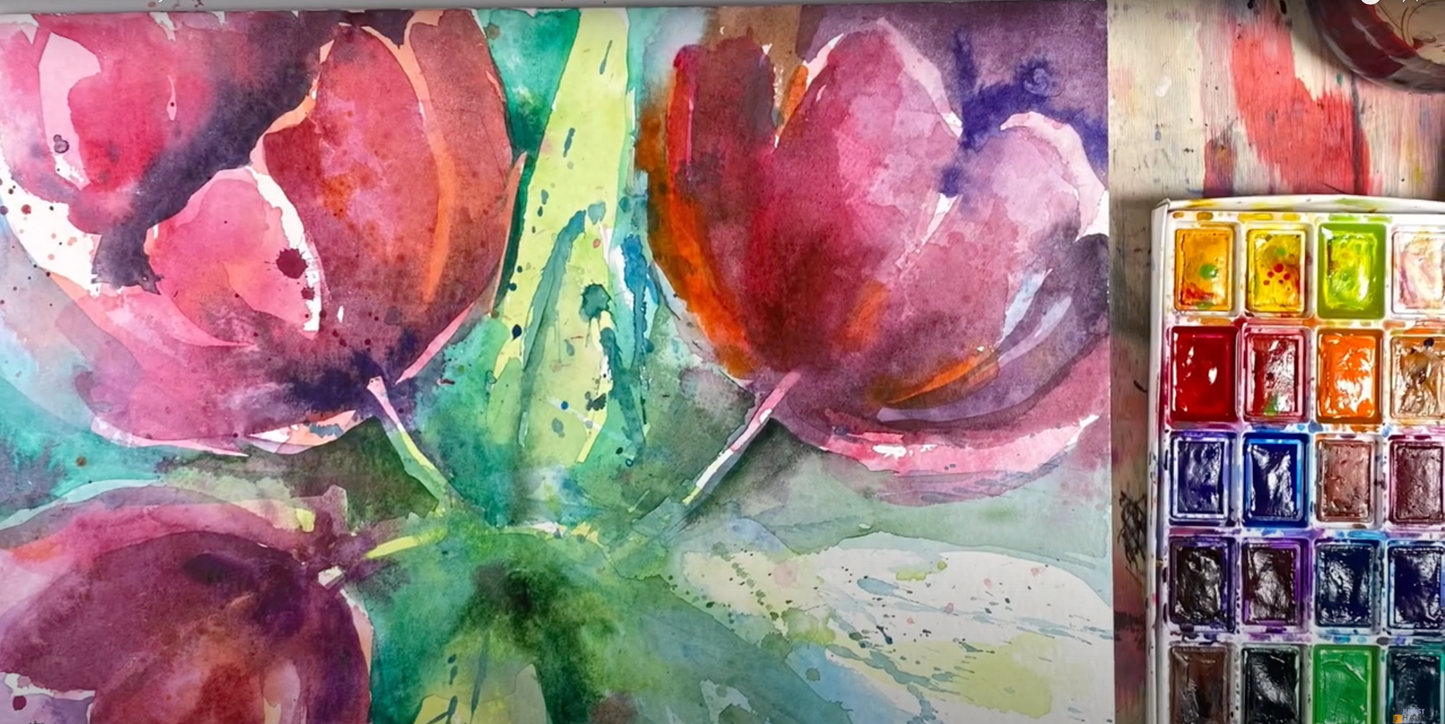 Aquarell-Profi-Stufe II. Marathon von 20 Lektionen