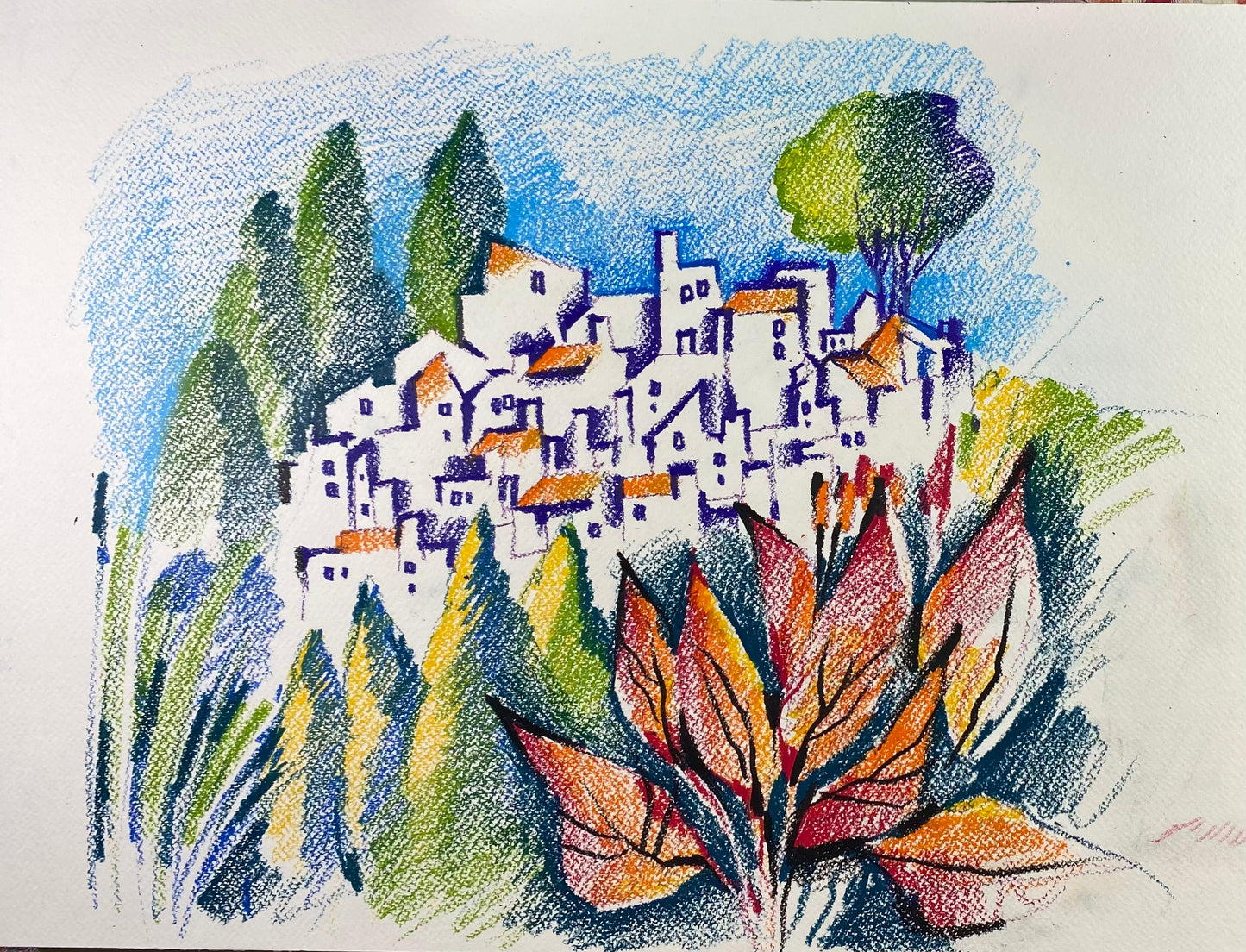 Minimarathon. Aquarelllandschaft - professioneller Weg