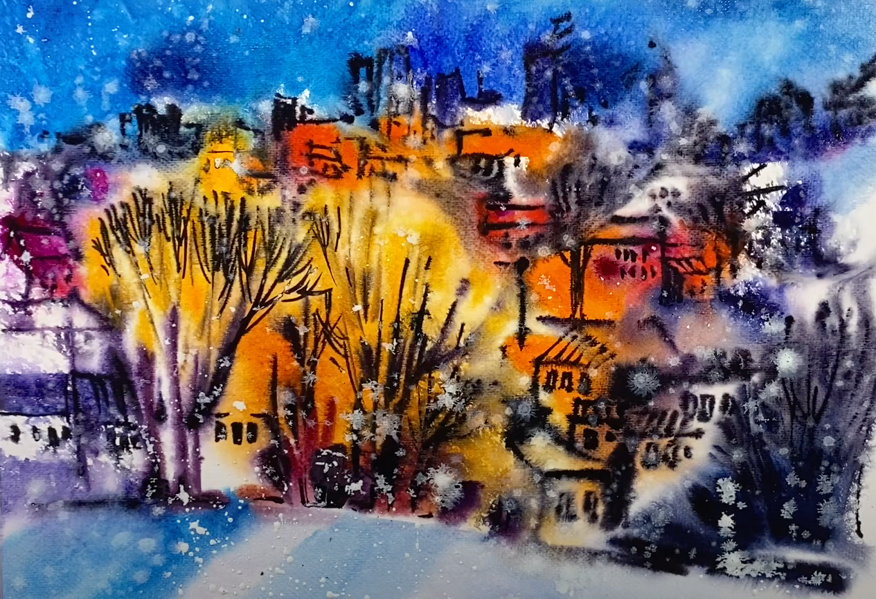 Aquarell-Profi-Stufe II. Marathon von 20 Lektionen