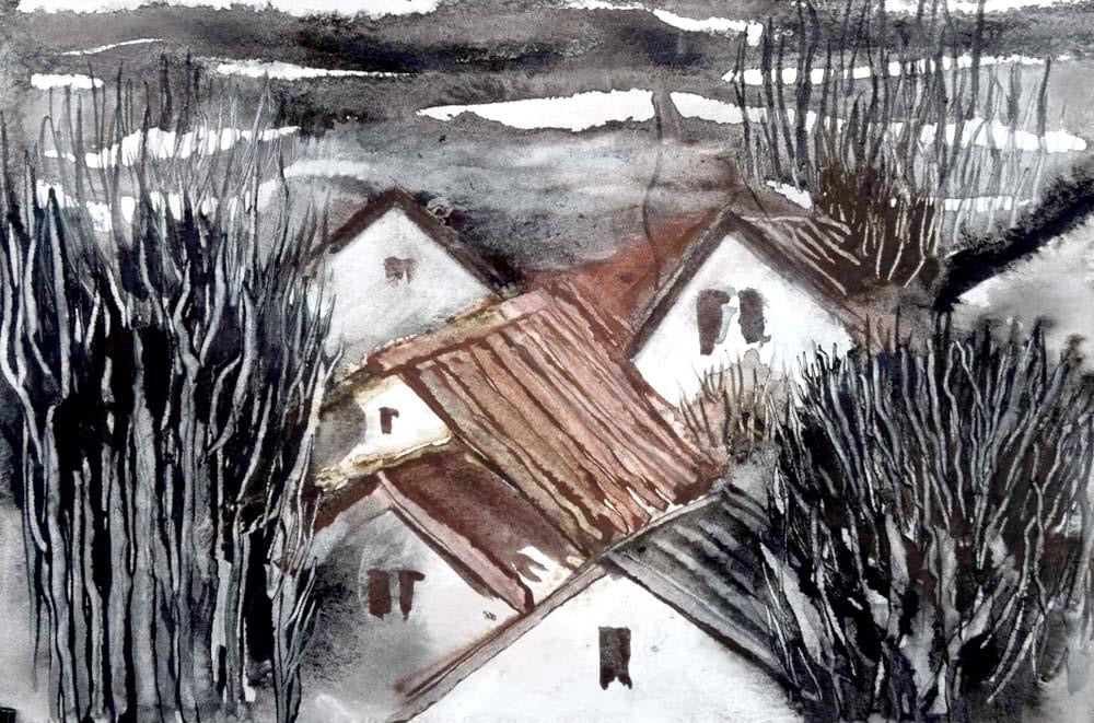 Marathon. Aquarell sauber und klar