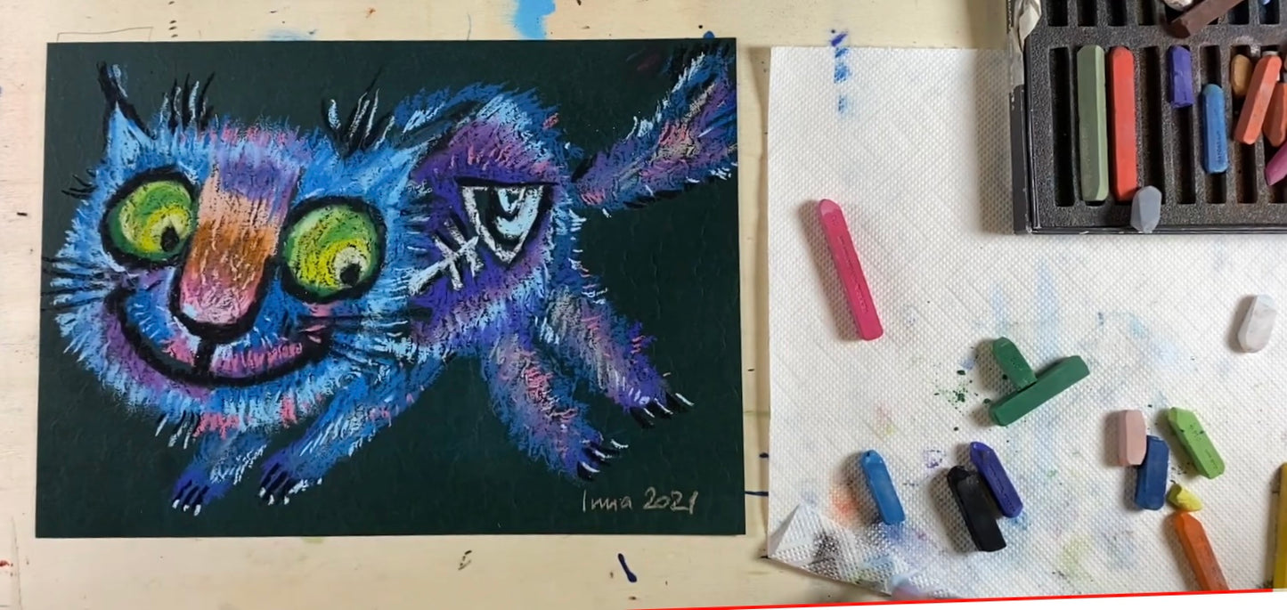 Sehr blaue Katze. weiches Pastell