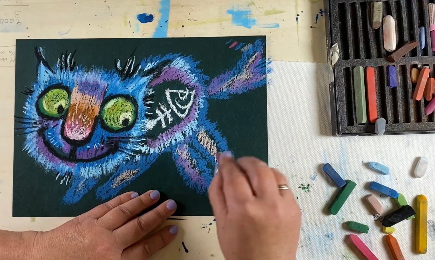 Sehr blaue Katze. weiches Pastell
