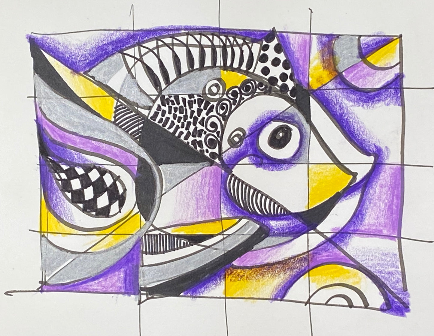 Modularer Fisch. Abstraktion