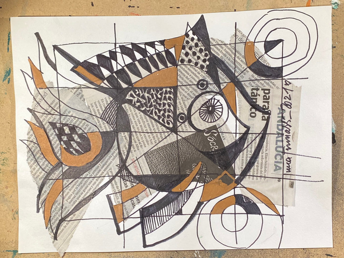 Modularer Fisch. Abstraktion