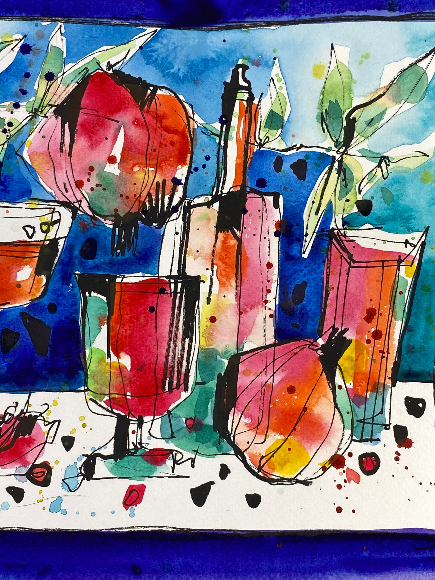 Sommerkomposition. Aquarell