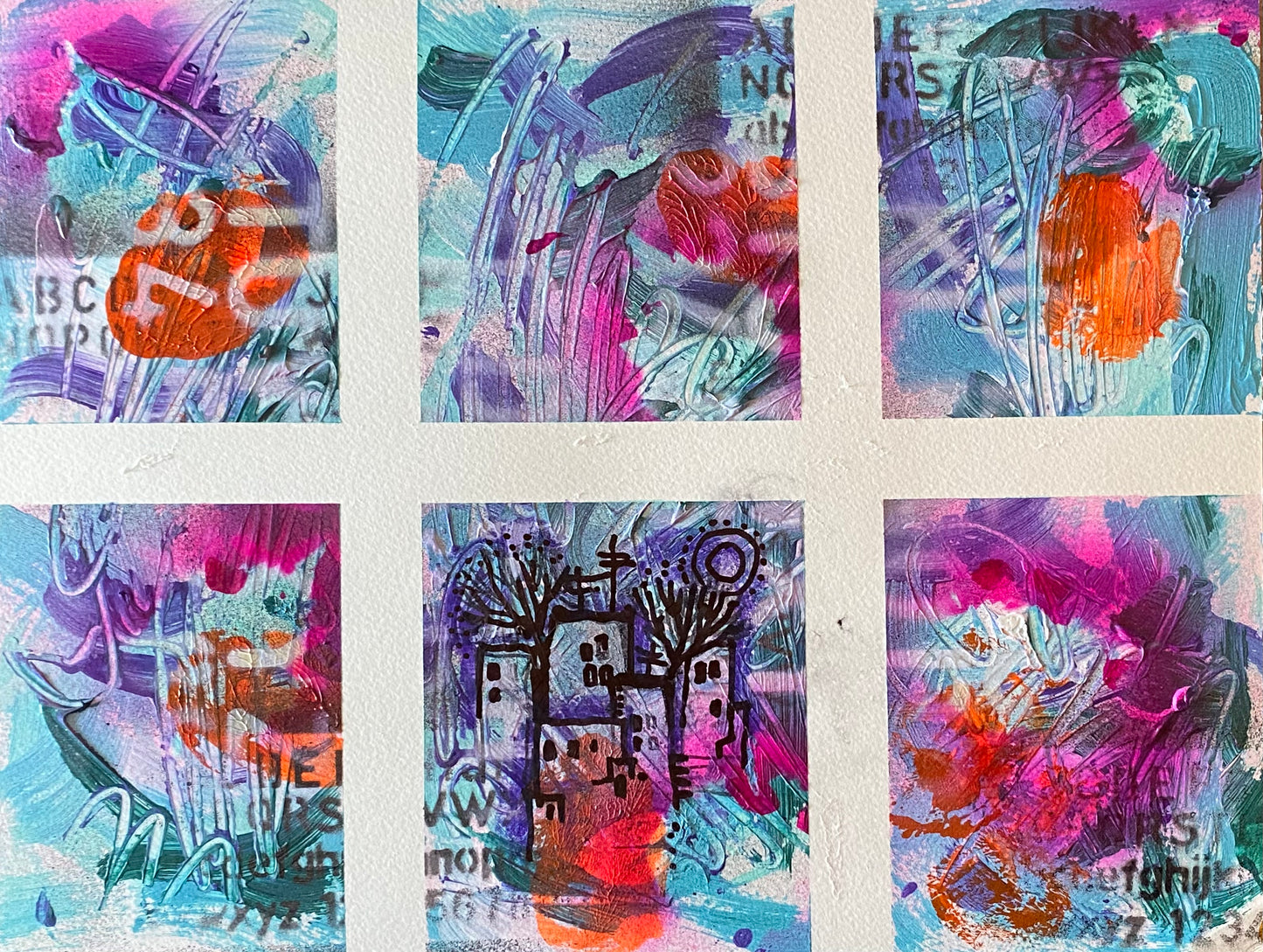 Kleine abstrakte Kompositionen. Acryl