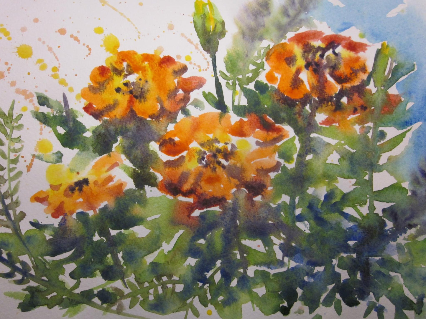 Marathon. Aquarell sauber und klar