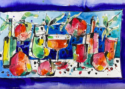 Sommerkomposition. Aquarell
