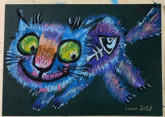 Sehr blaue Katze. weiches Pastell